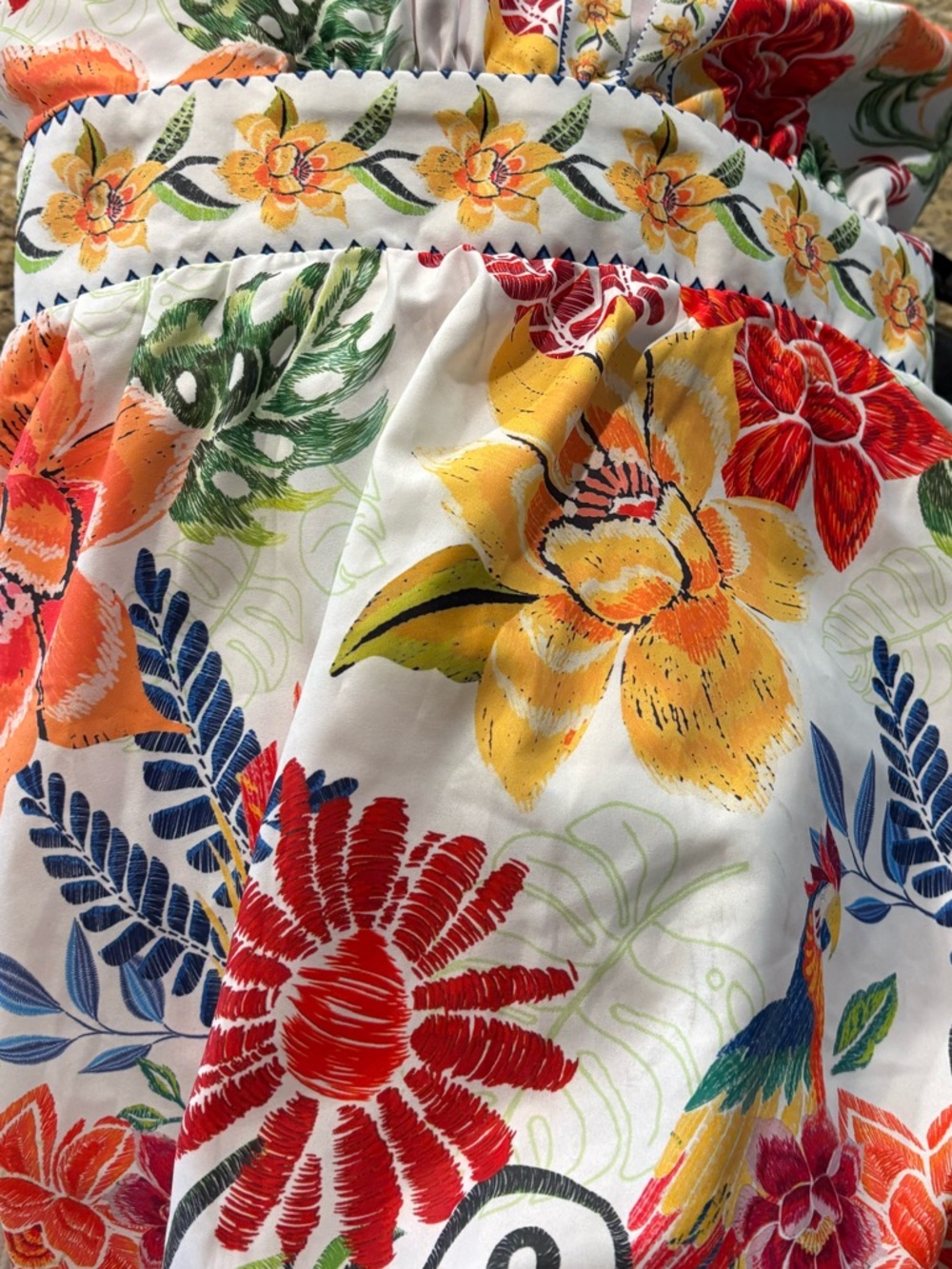 CUPSHE NWT Vibrant Oasis Tropical Maxi Dress -multi -XL - Picture 8 of 8